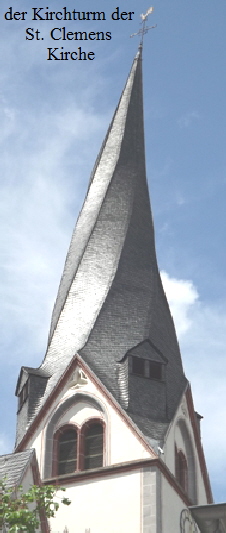 der Kirchturm der 
St. Clemens 
Kirche