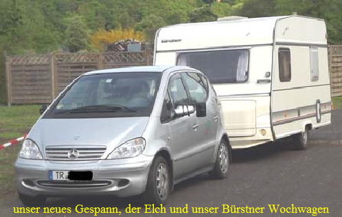 unser neues Gespann, der Elch und unser Brstner Wochwagen