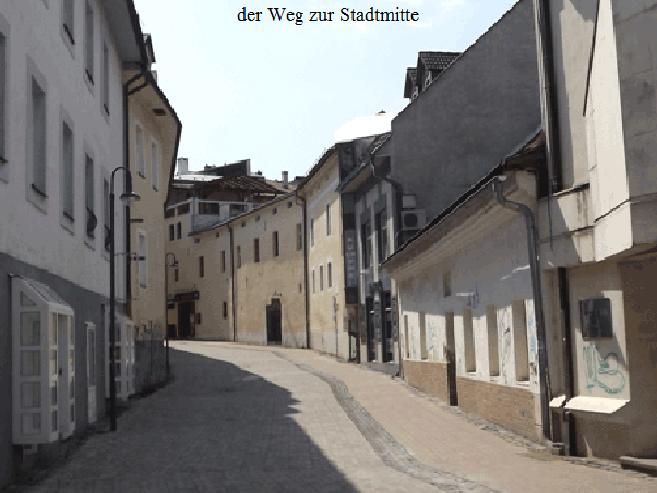 der Weg zur Stadtmitte