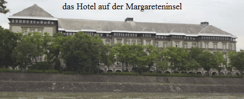 das Hotel auf der Margareteninsel