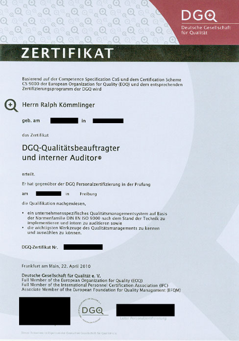 DGQ Qualittsbeauftragter