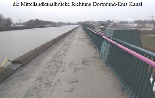die Mittellandkanalbrcke Richtung Dortmund-Ems Kanal