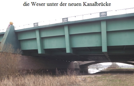 die Weser unter der neuen Kanalbrcke