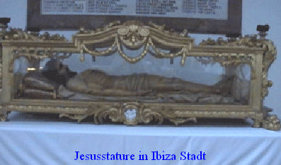 Jesusstature in Ibiza Stadt